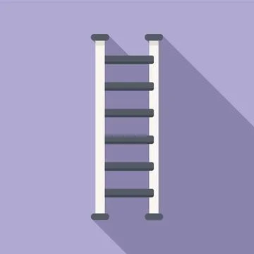 Stand ladder icon flat vector. Step construction 스톡 일러스트