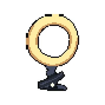 Stand light ring pixel art vector illustration イラスト素材