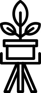 Stand Line Icon Design Stock-Illustration