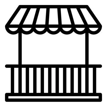 Stand line icon vector illustration isolated on white background Stockillustratie