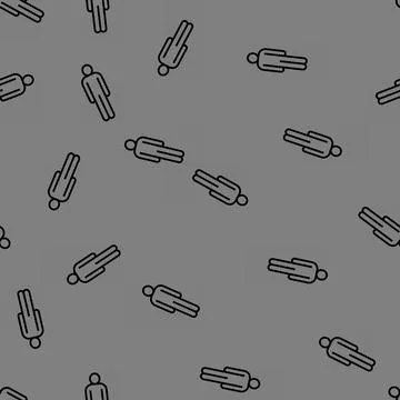 Stand man people vector seamless pattern 스톡 일러스트