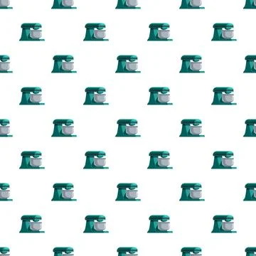 Stand mixer kitchen appliance seamless vector pattern background 스톡 일러스트