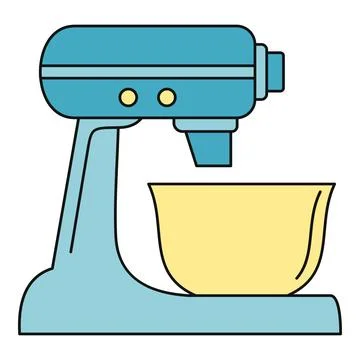 Stand mixer kitchen appliance vector icon illustration Stock Illustration