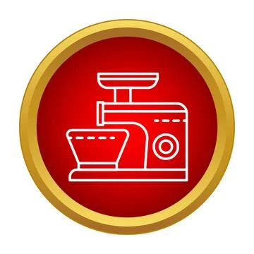 Stand mixer or food processor icon grinding food Stock Illustration
