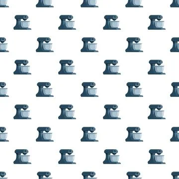 Stand mixers repeating in a culinary background pattern Stock Illustration