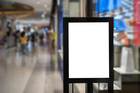Stand Mock up Menu frame tent card blurred background design key visual layou Foto stock