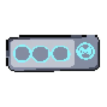 Stand multi device charging station pixel art vector illustration Stockillustratie