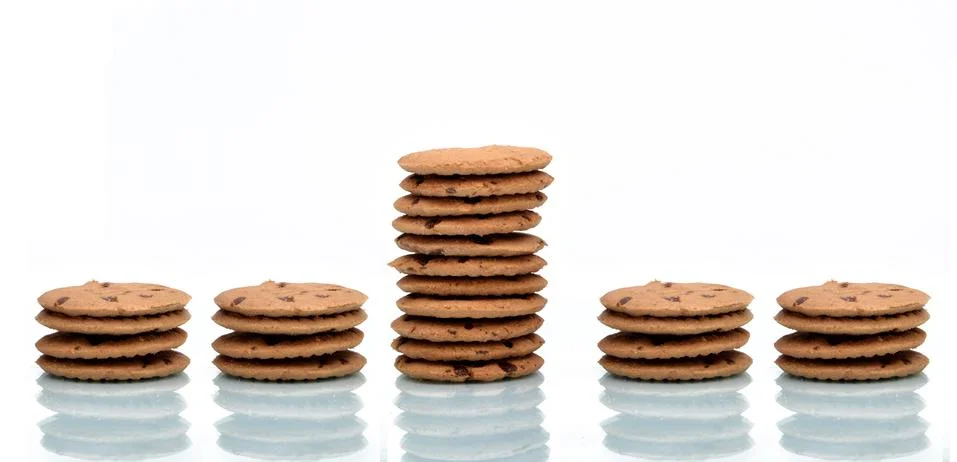 Stand out Concept using Chocolate Chip Cookies Stock Photos