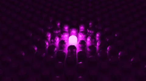 Stand Out from The Crowd and Different Creative Idea Concepts 3D Rendered Illustrazione stock