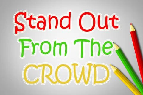 Stand out from the crowd concept Stock Illustration