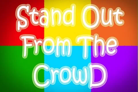 Stand out from the crowd concept Stock Illustration