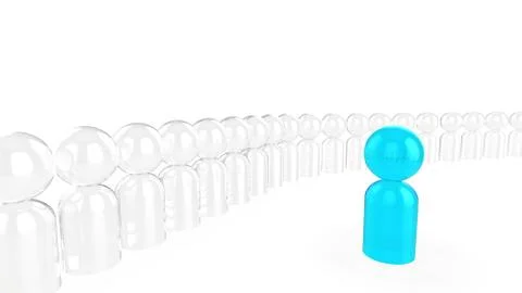 Stand out from the crowd concept Stock Illustration