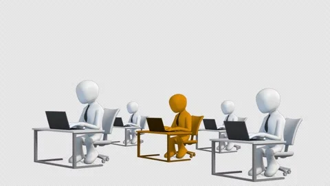 Stand out from the crowd concept illustration Stock Footage 306511959