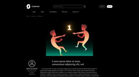 Stand out from the crowd in gradient style . Editable illustration Stock Illustration