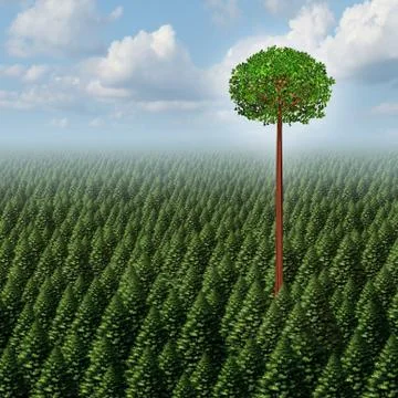 Stand Out From The Crowd Stock Illustration