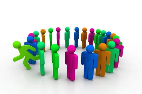 Stand Out From The Crowd Stock Illustration
