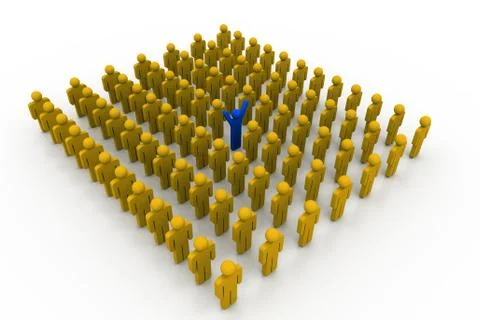 Stand Out From The Crowd Stock Illustration