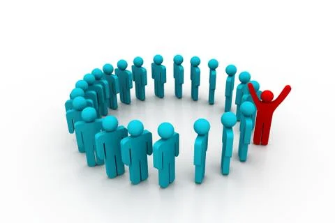 Stand Out From The Crowd Stock Illustration
