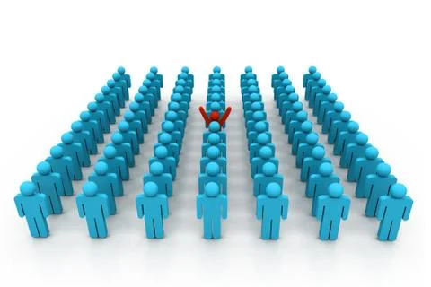 Stand Out From The Crowd Illustrazione stock