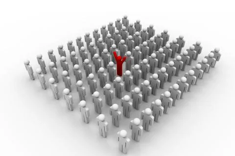 Stand Out From The Crowd Stock Illustration