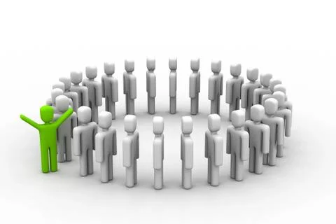 Stand Out From The Crowd. Stock Illustration