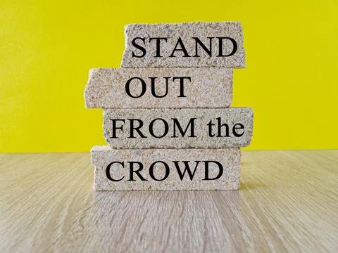 Stand out from the crowd symbol. Stock Photos