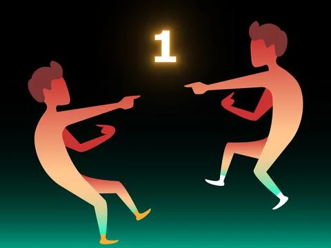 Stand out from the crowd. Vector composition in gradient style Stock Illustration