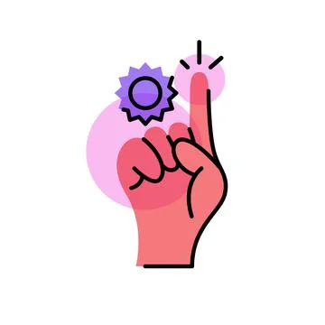 Stand out from the crowd. Vector icon in bold line style Stock Illustration