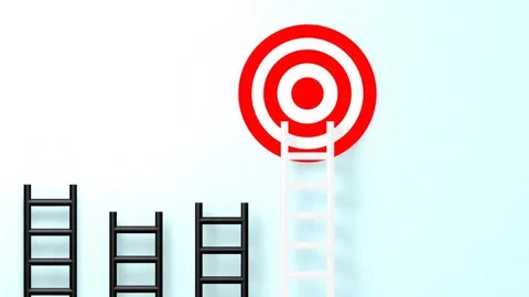 Stand out from other competitors by directly reaching the goal. 3D Rendering Stock Footage 143470453