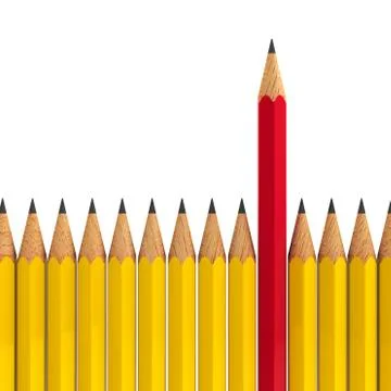 Stand out - pencils #2 库存插图