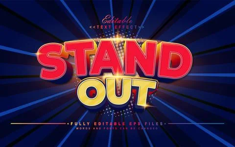 Stand out text effect Stock Illustration