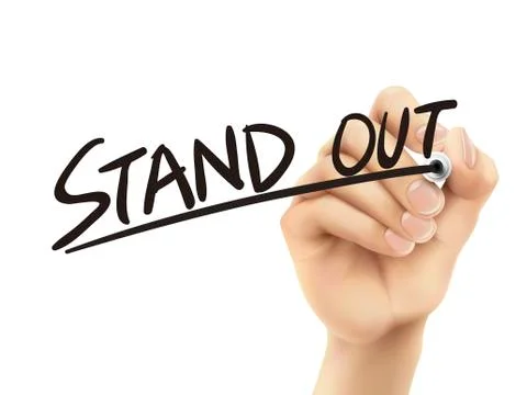 Stand out written by hand Stock Illustration