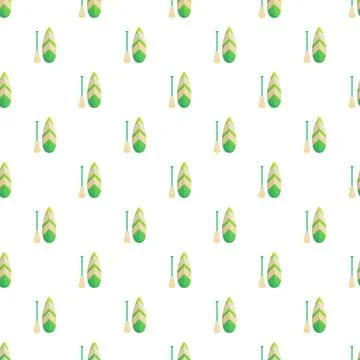 Stand up paddle board and paddle seamless pattern Stock Illustration