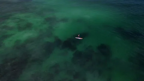 Stand up paddle board fail Stock Footage 149911415