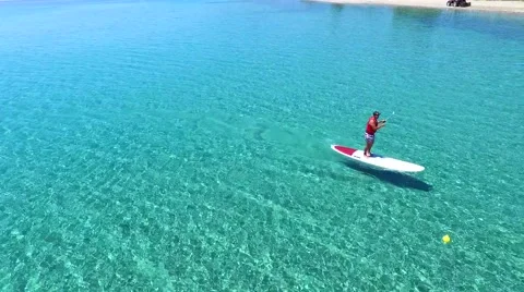 Stand up paddle board Stock Footage