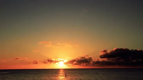 Stand Up Paddle Boarder at Sunset 動画素材 201770844
