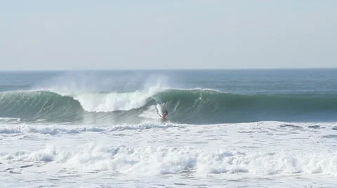 Stand Up Paddle Boarder Wave Stock Footage 36667665