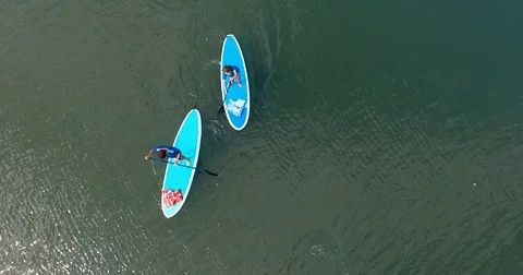 Stand Up Paddle Boarding Stock Footage 80234978