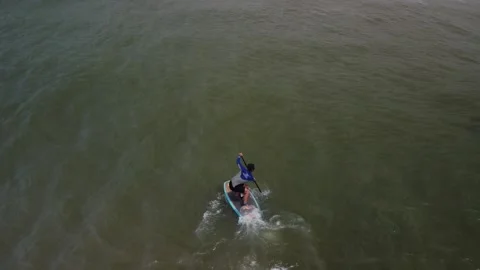 Stand up Paddle in Mar del Plata - Argentina 動画素材 167190723