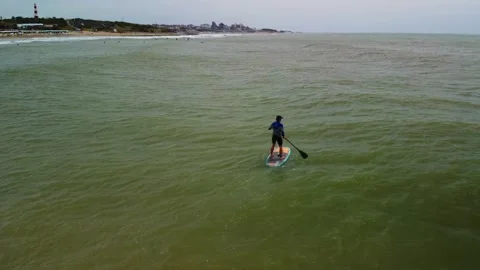 Stand up Paddle in Mar del Plata - Argentina 動画素材 167190726