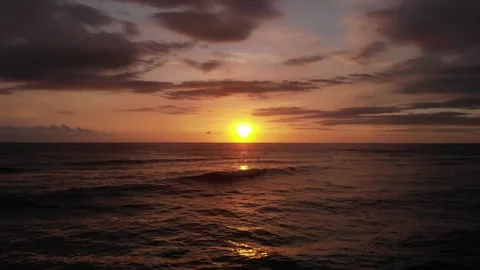 Stand up paddle SUP sunset ocean 2 Stock Footage 248159639