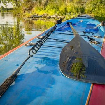 Stand up paddleboard with paddle Stock Photos
