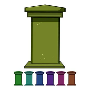 Stand podium cartoon vector graphic Stock Illustration
