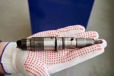 At the stand, the process of checking the operability and wear, the operation Stock Photos