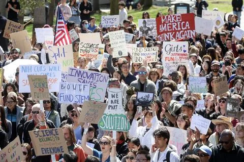 Stand Up for Science rally Stock Photos