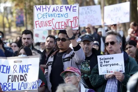 Stand Up for Science rally Stock Photos