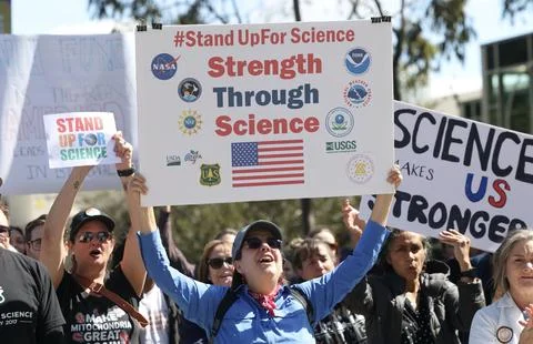 Stand Up for Science rally Stock Photos