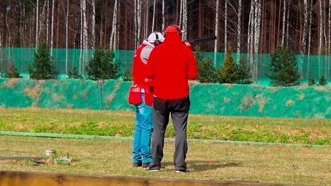 Stand shooting Stock Footage 75658518