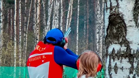 Stand shooting Stock Footage 75658540