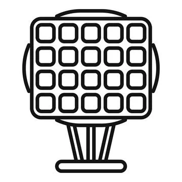 Stand solar panel icon outline vector. Regulator controller Stock Illustration